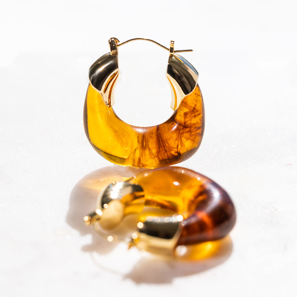 XION HOOPS - TORTOISE - Earrings
