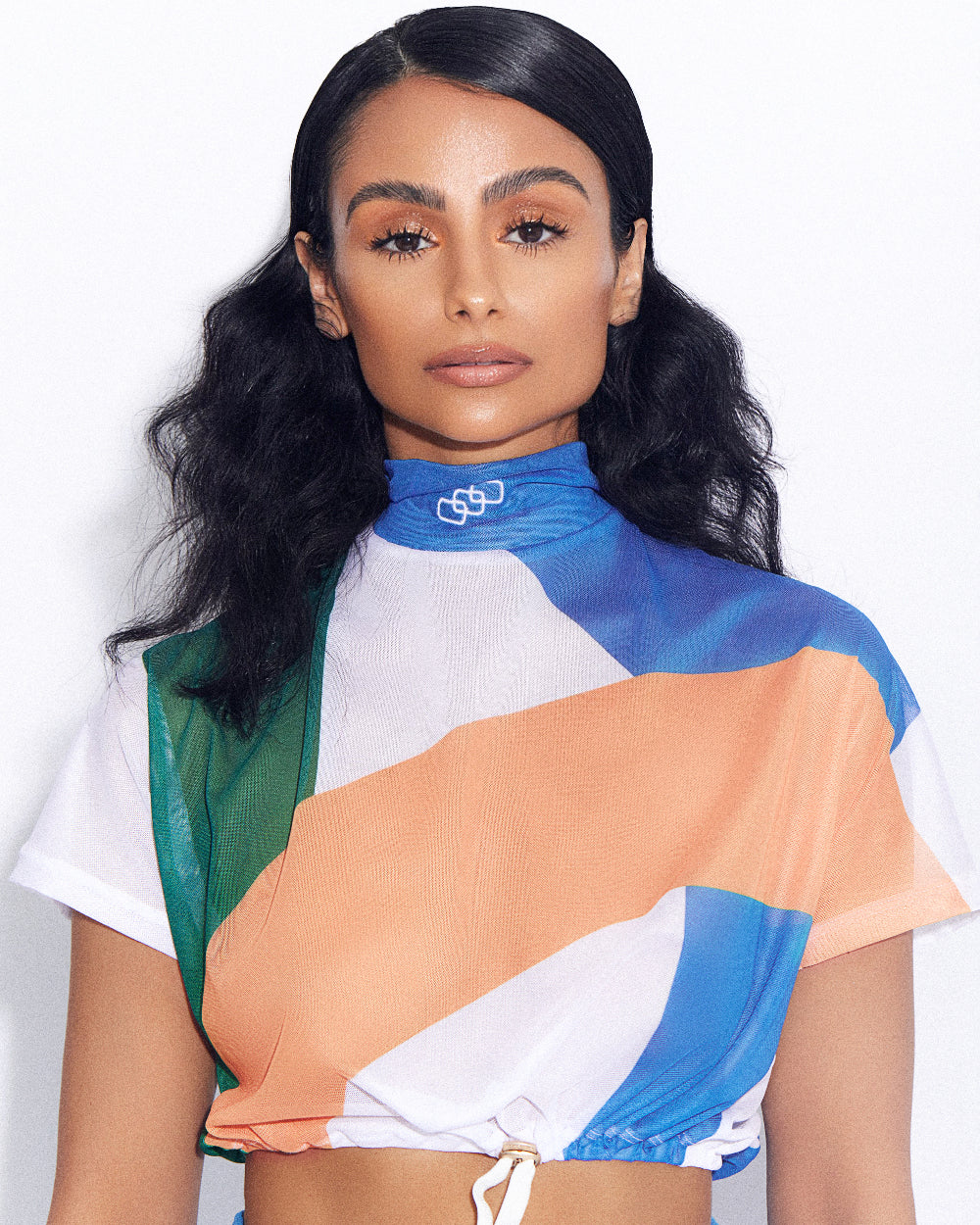 Xi Mock Neck Crop Top - top