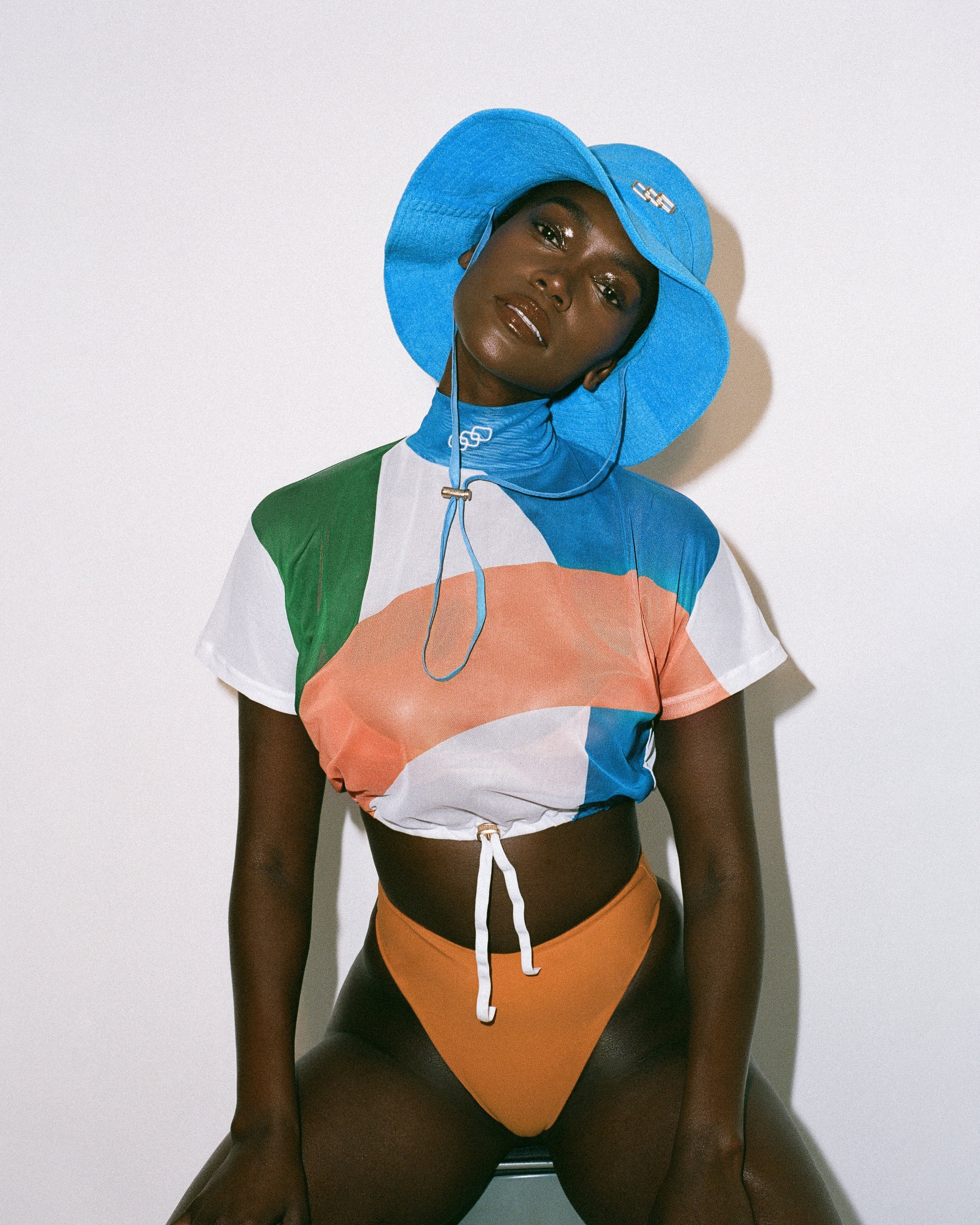 Xi Mock Neck Crop Top - top