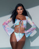 Proxima Bell Sleeved Crop Top Tie-Dye - Shirts & Tops