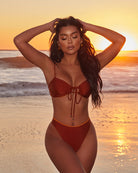 Mercury Semi-High Waisted Bottoms (Reversible) - Bikini