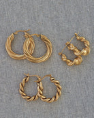 RHEA HOOPS (GOLD) - Earrings